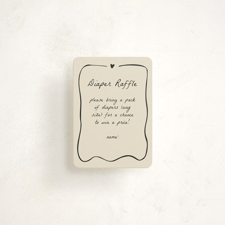 "Doodle Sip and See" - Baby Shower Mini Insert Cards in Ivory by Stephanie Heinrich Godbout - Front