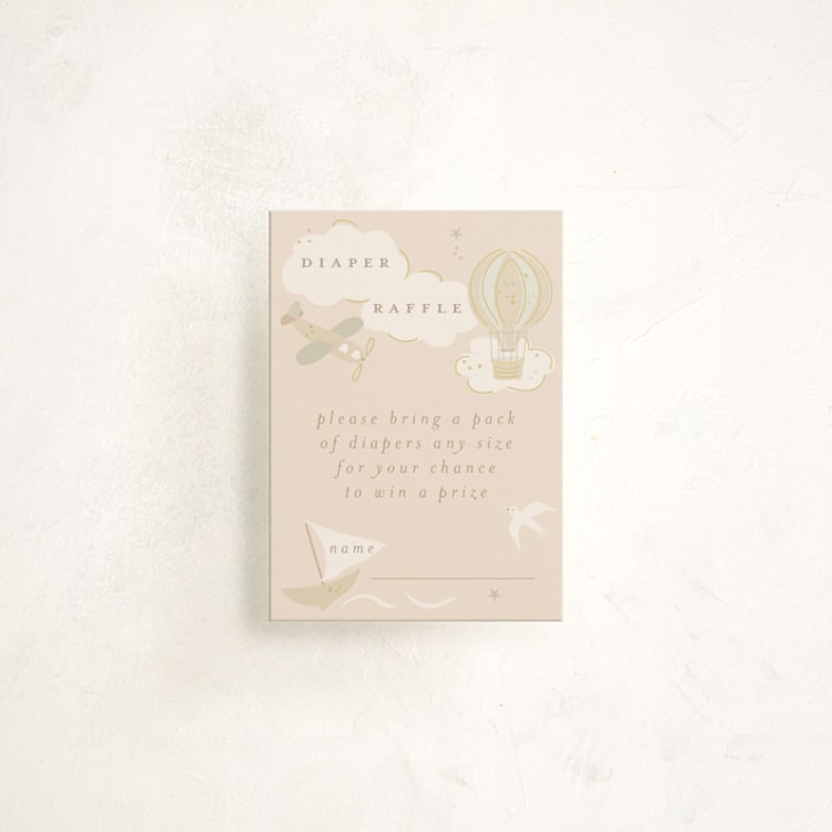 "Our Journey" - Baby Shower Mini Insert Cards in Blush by Jennifer Holbrook - Front
