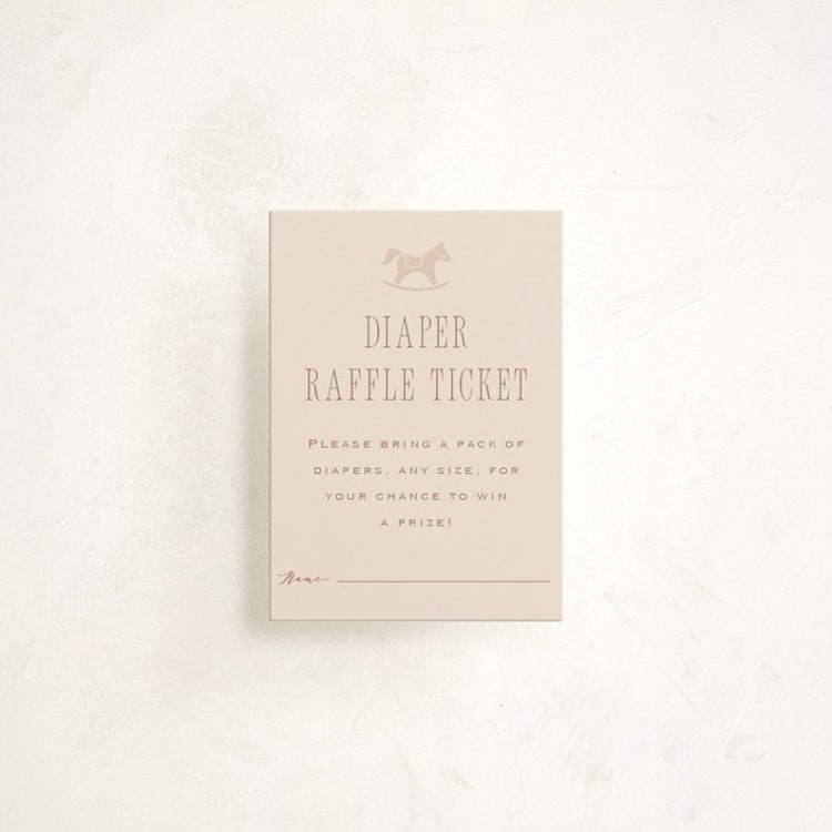 "Storybook" - Baby Shower Mini Insert Cards in Blush by Hannah Williams - Front