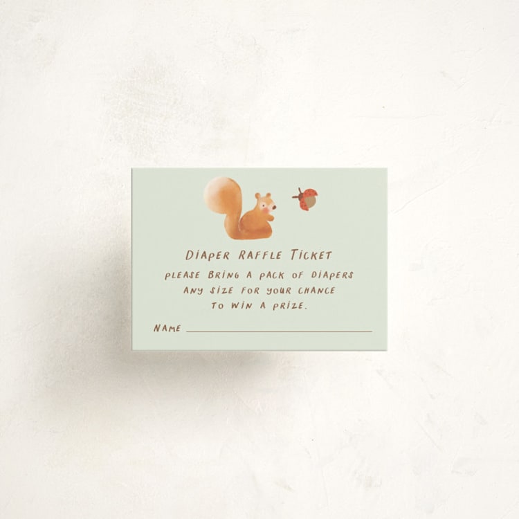 "tippaleipä" - Baby Shower Mini Insert Cards in Mint by chocomocacino - Front