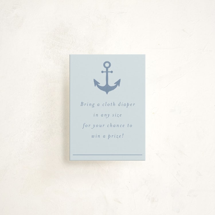 "Ahoy" - Baby Shower Mini Insert Cards in Sea by Brynne Foster - Front