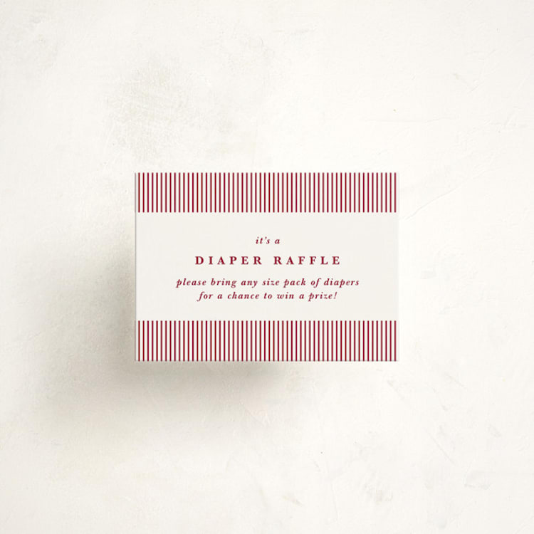 "Classic Cherries" - Baby Shower Mini Insert Cards in Bing Cherry by Charter Oaks Creative - Front
