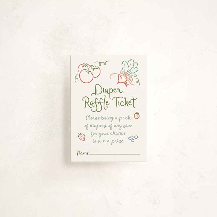 "Locally Grown Sketch" - Baby Shower Mini Insert Cards in Meadow by Jenna Holcomb - Front