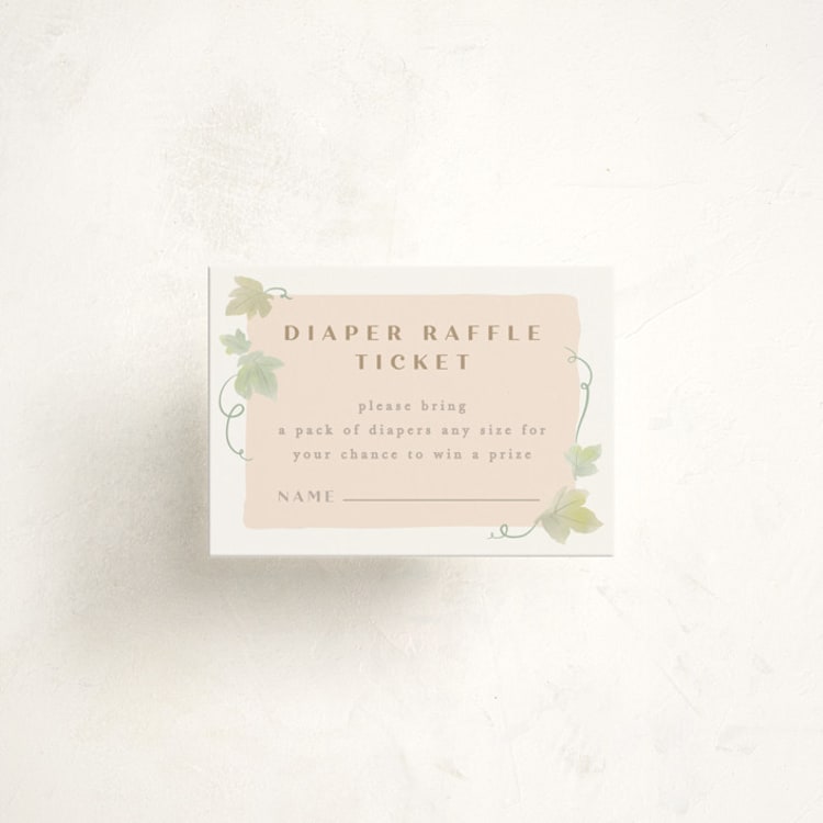 "Lil Pumpkin" - Baby Shower Mini Insert Cards in Blush by Creo Study - Front