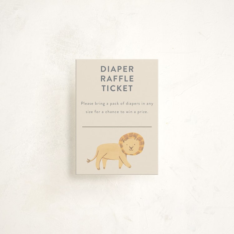 "Safari Dreams" - Baby Shower Mini Insert Cards in Sunshine by Teju Reval - Front