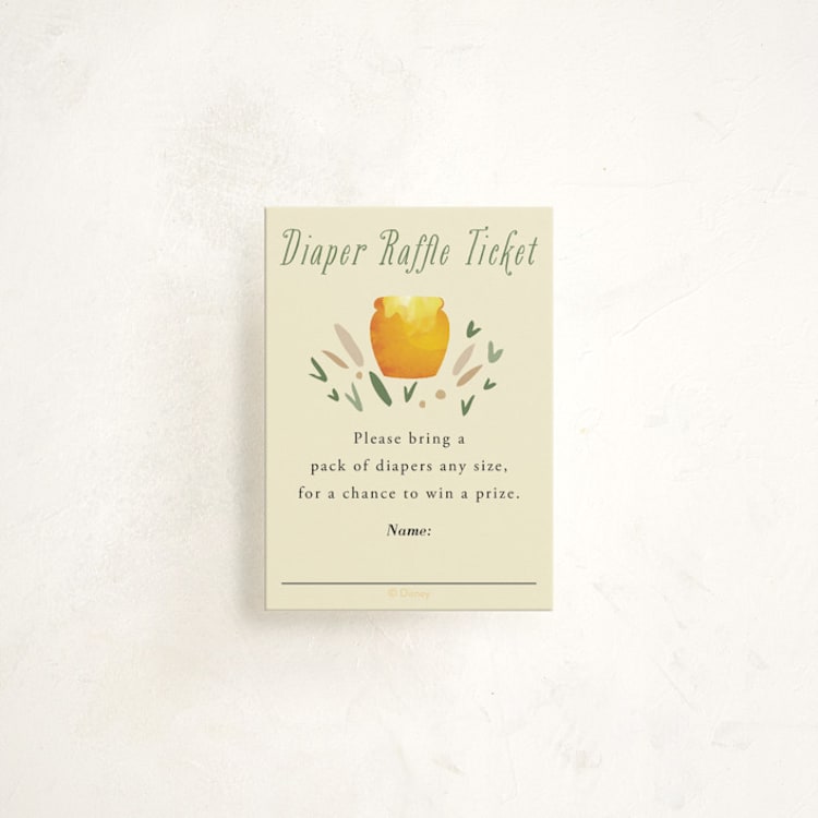 "Disney's Winnie The Pooh Garden" - Baby Shower Mini Insert Cards in Honey by Oma N. Ramkhelawan - Front