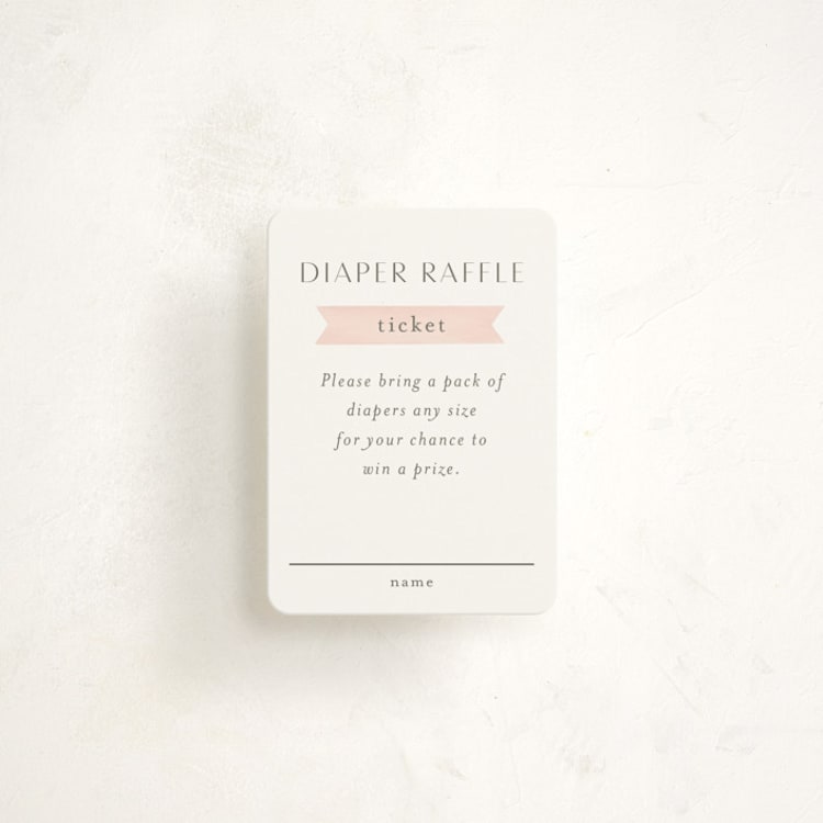 "Disney's Pooh and Piglet" - Baby Shower Mini Insert Cards in Blush by Katherine Moynagh - Front
