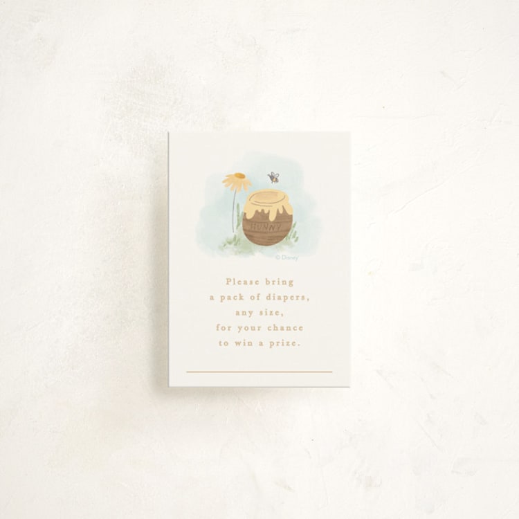 "Disney's Winnie The Pooh a little hunny" - Baby Shower Mini Insert Cards in Sky by Creo Study - Front
