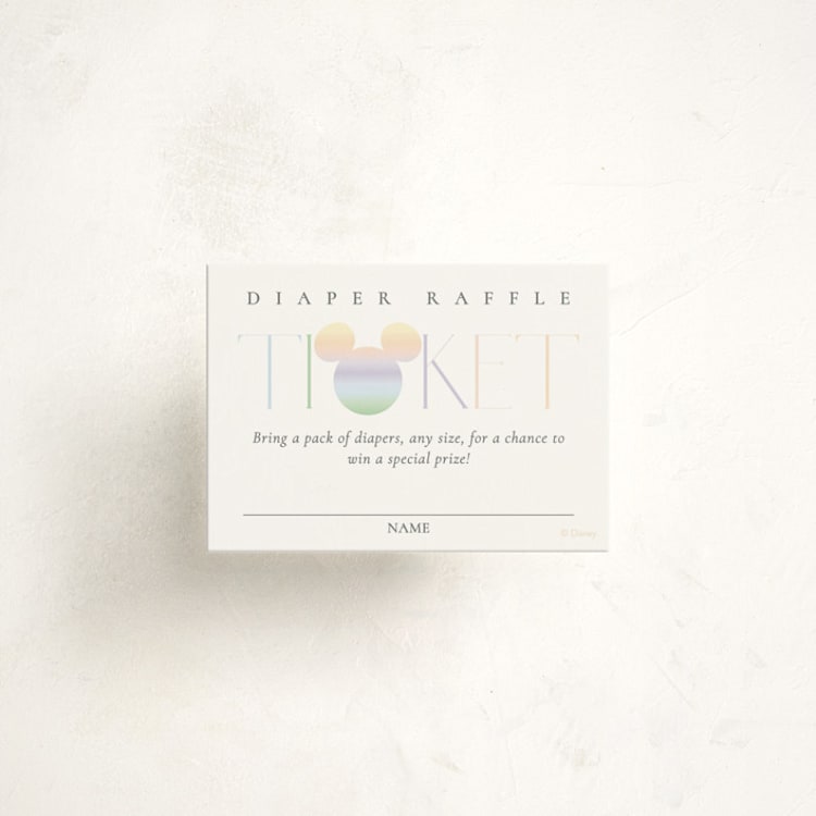 "Disney Ombre Mickey Mouse" - Baby Shower Mini Insert Cards in Rainbow by Beth Schneider - Front