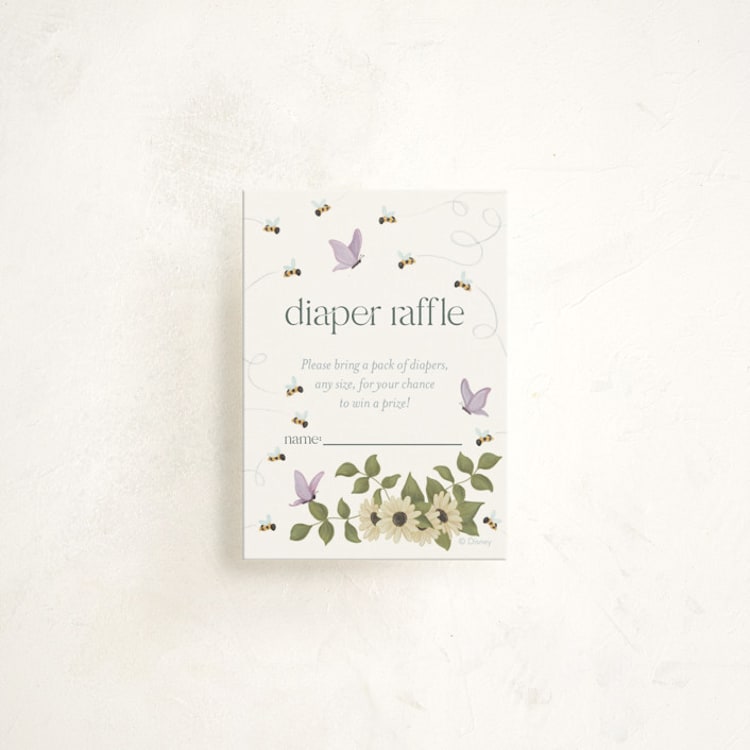 "Disney's Winnie the Pooh In Bloom" - Baby Shower Mini Insert Cards in Spring by Townsend Majors - Front