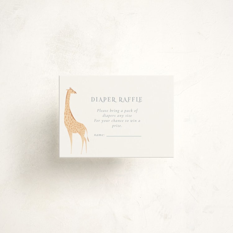 "Africa" - Baby Shower Mini Insert Cards in Sky Blue by Sabrin Deirani - Front