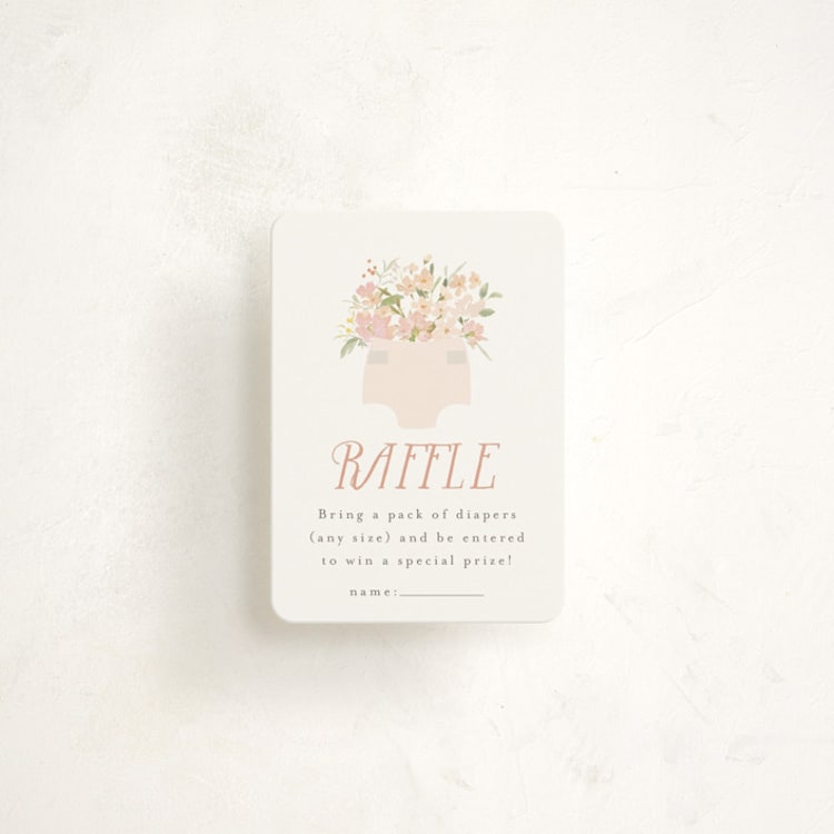 "Storybook" - Baby Shower Mini Insert Cards in Carnation by Itsy Belle Studio - Front