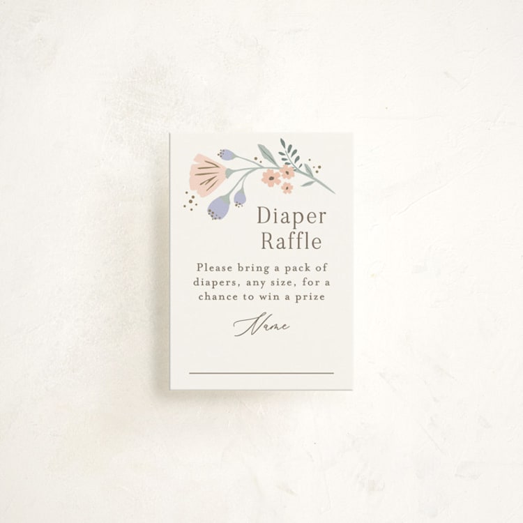 "Garden Bunnies" - Baby Shower Mini Insert Cards in Petal by Karidy Walker - Front
