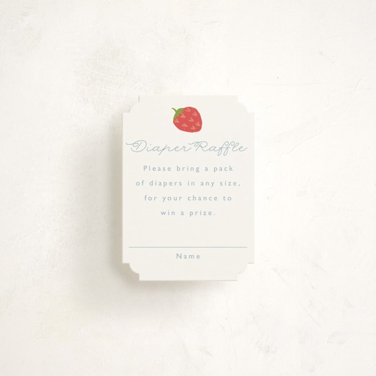 "Berry Sweet" - Baby Shower Mini Insert Cards in Blueberry by Hudson meet Rose - Front