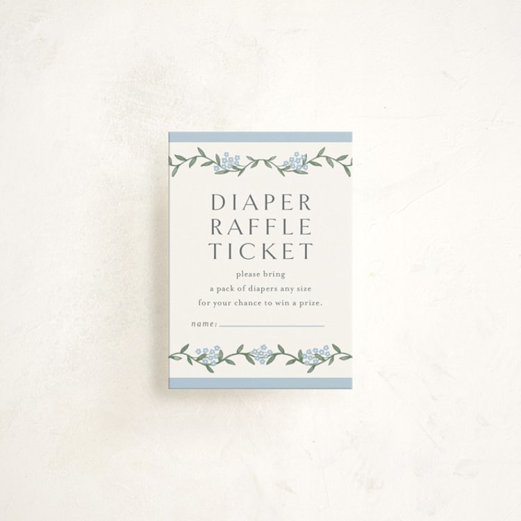 "simple garland" - Baby Shower Mini Insert Cards in Sky by Christy Hy Lee - Front