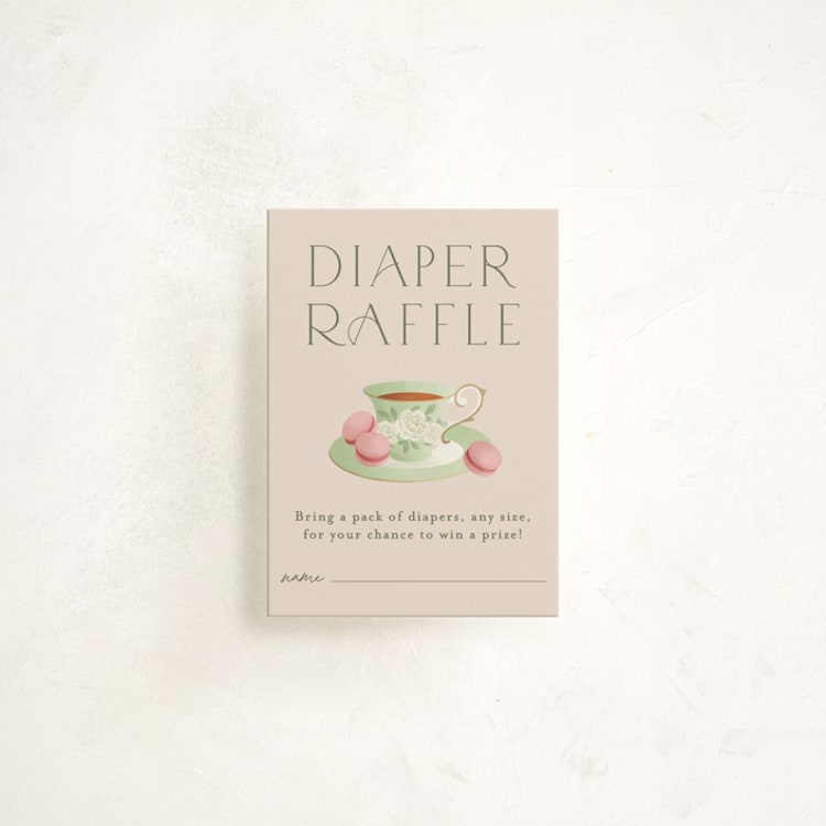 "A Baby Is Brewing" - Baby Shower Mini Insert Cards in Framboise by Jamie Alexander - Front