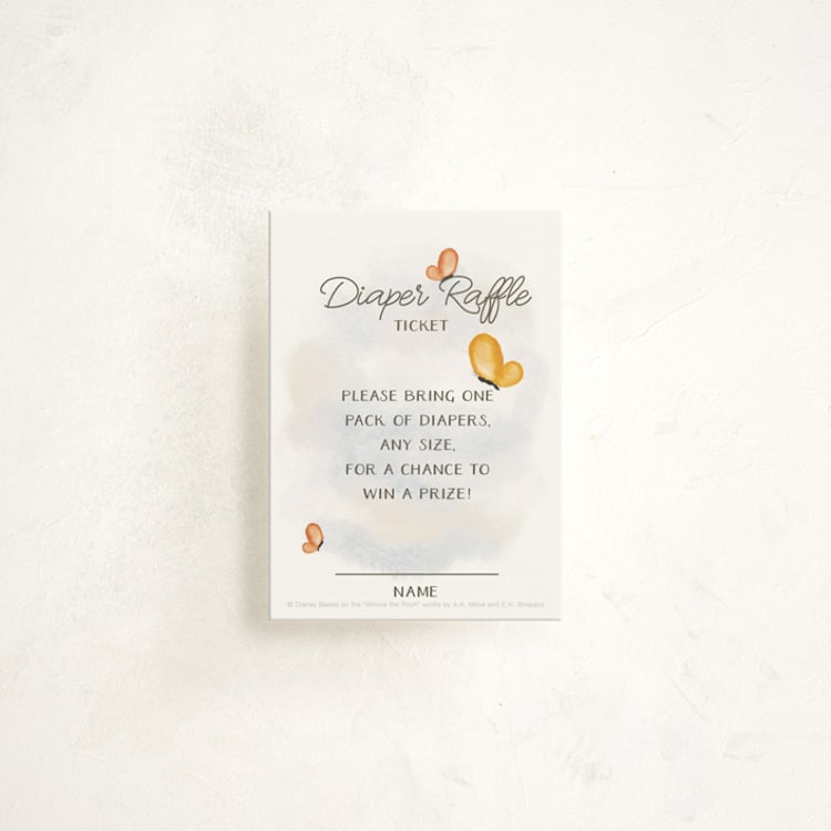 "Vintage Winnie the Pooh Baby Shower Invite" - Baby Shower Mini Insert Cards in Honey by The Savage Label - Front