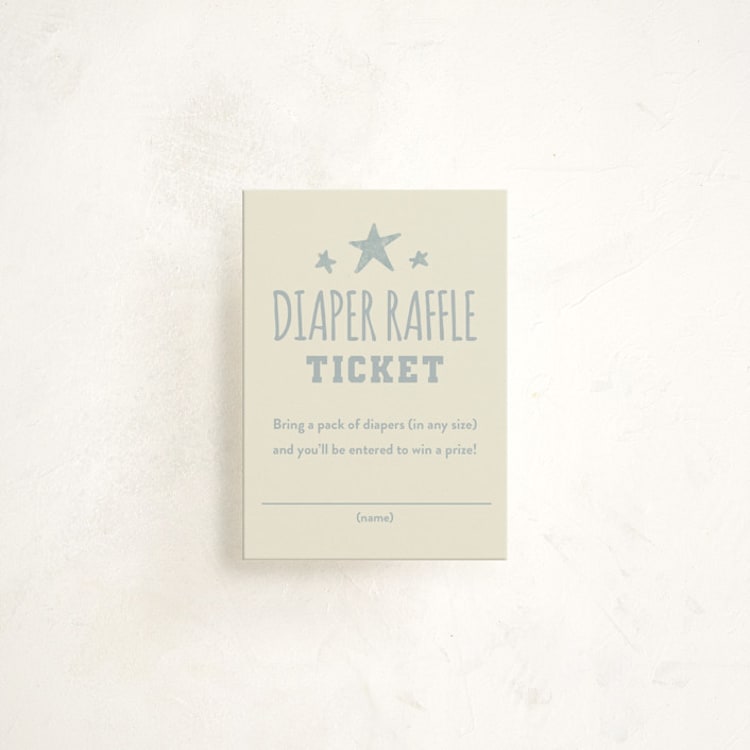 "Baseball Baby Shower" - Baby Shower Mini Insert Cards in Sky by Rebekah Canavan - Front