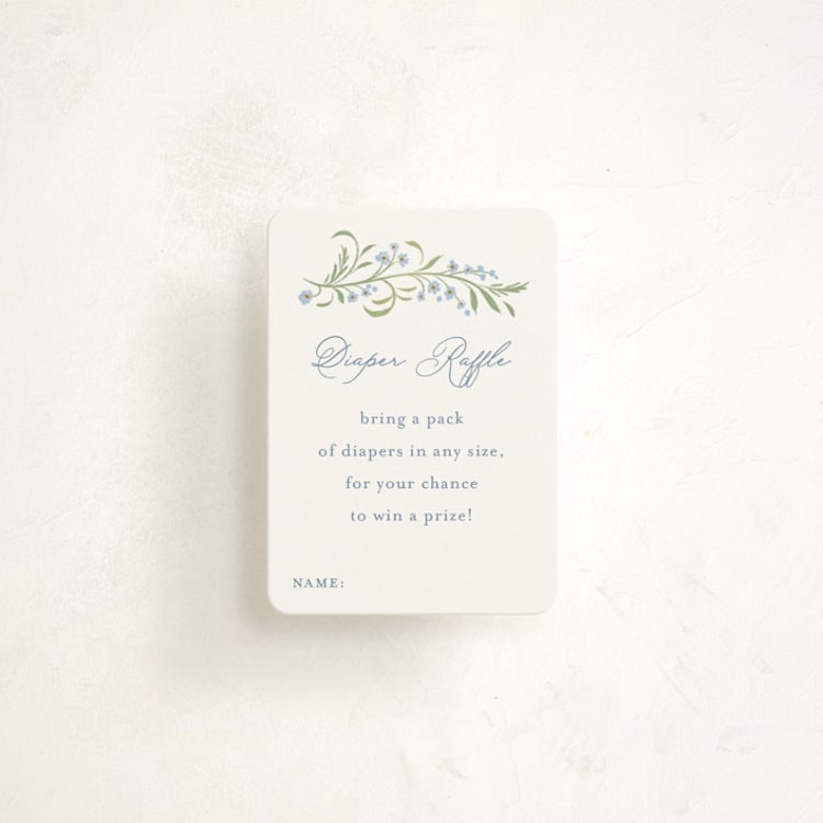 "Darling" - Baby Shower Mini Insert Cards in Sky by Paper Raven Co. - Front