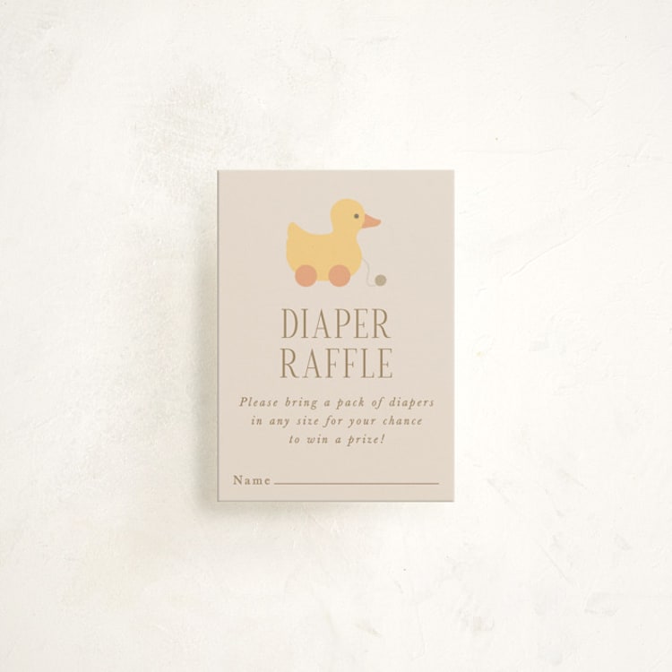 "Charming Nursery" - Baby Shower Mini Insert Cards in Linen by Brandy Folse - Front