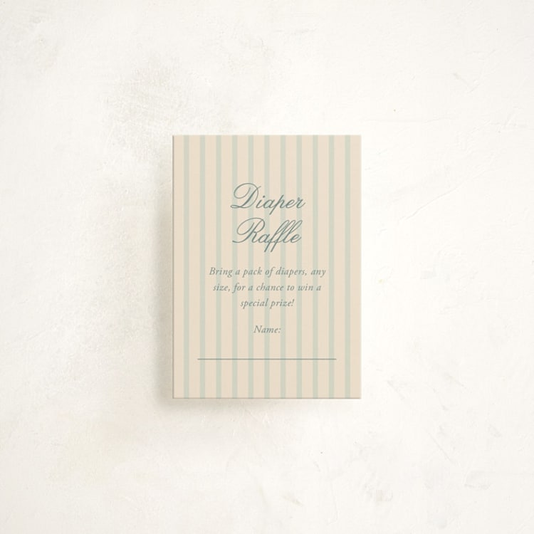 "Maison de Rêves" - Baby Shower Mini Insert Cards in Ciel by Sabrin Deirani - Front