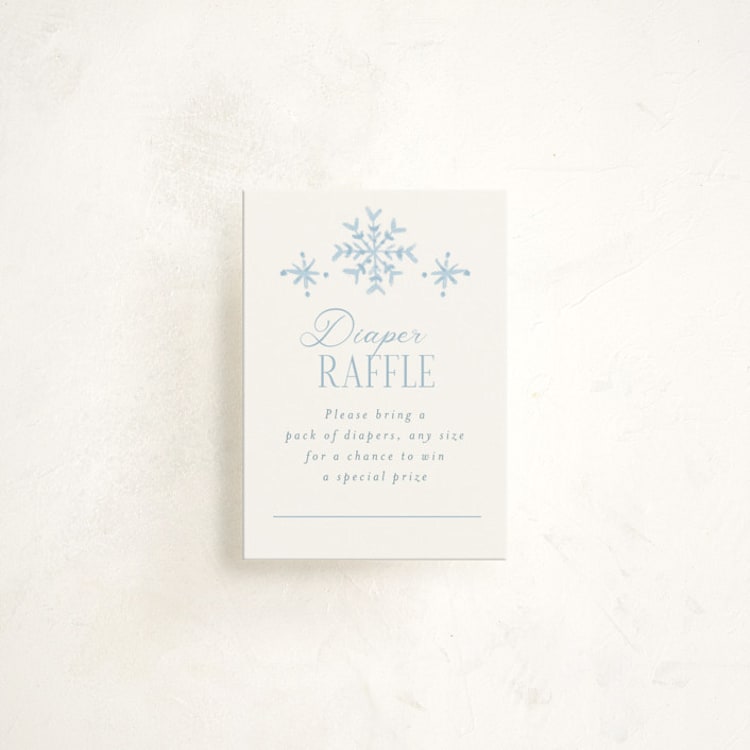 "Winter Frame" - Baby Shower Mini Insert Cards in Frosted by Laura Hankins - Front