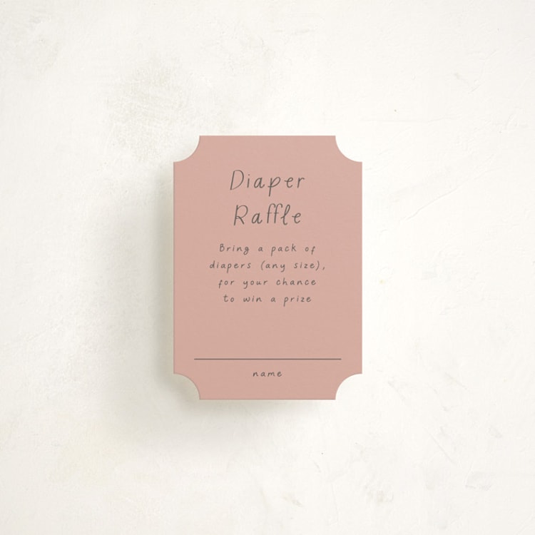 "Woodland Fawn" - Baby Shower Mini Insert Cards in Blush by JeAnna Casper - Front