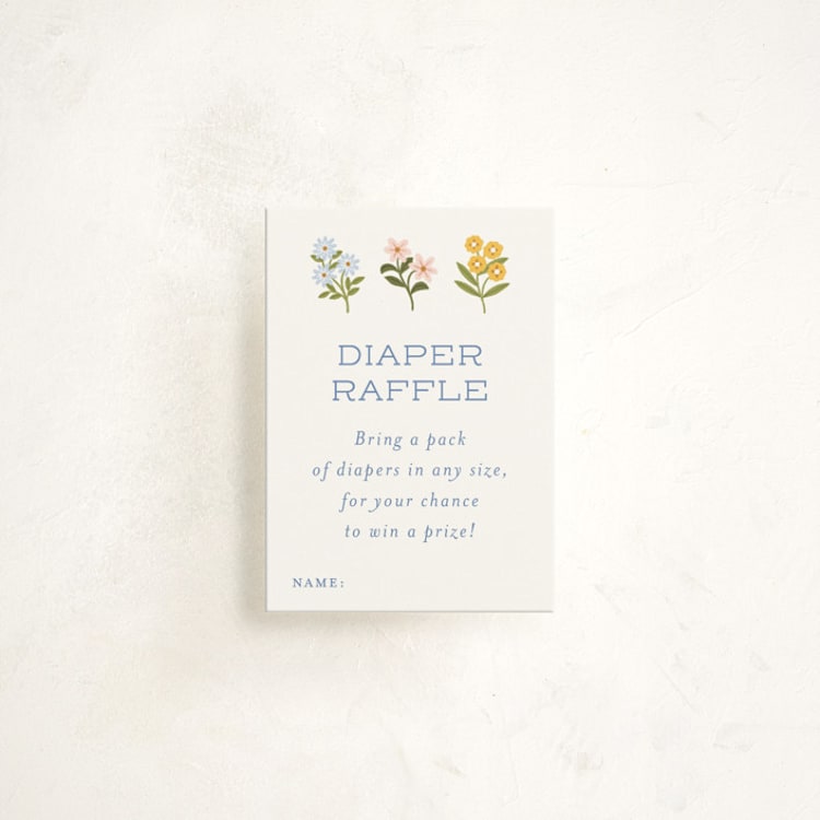 "Sweetie" - Baby Shower Mini Insert Cards in Wildflower by Paper Raven Co. - Front