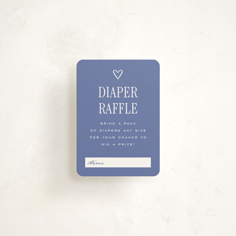 "Rattle Pattern" - Baby Shower Mini Insert Cards in Bluebell by Leah Bisch - Front