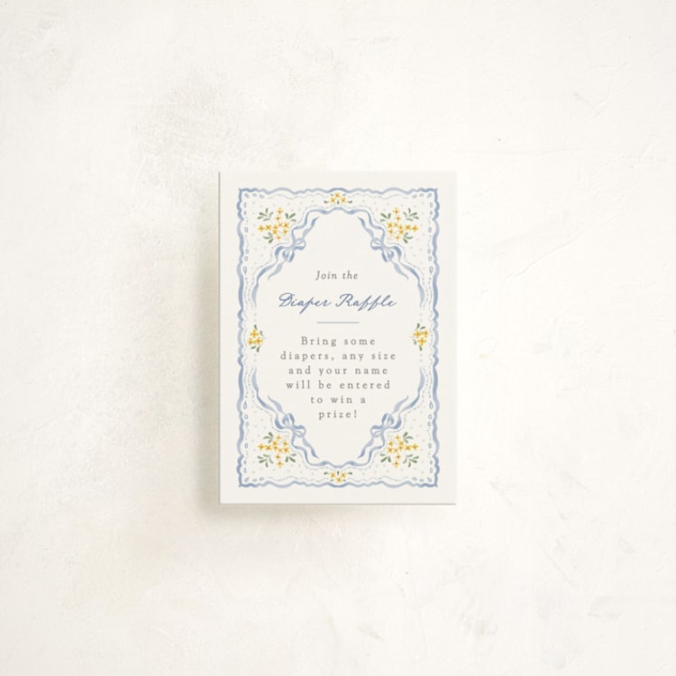 "Baby Eyelet" - Baby Shower Mini Insert Cards in Sunshine by Erin L. Wilson - Front