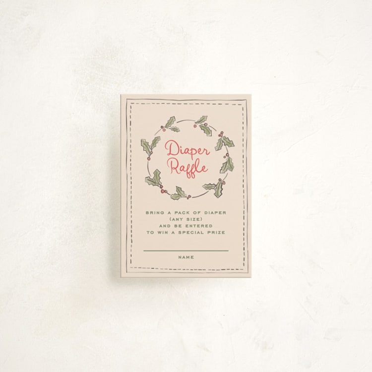 "Toys and Joy" - Baby Shower Mini Insert Cards in Peppermint by Creo Study - Front