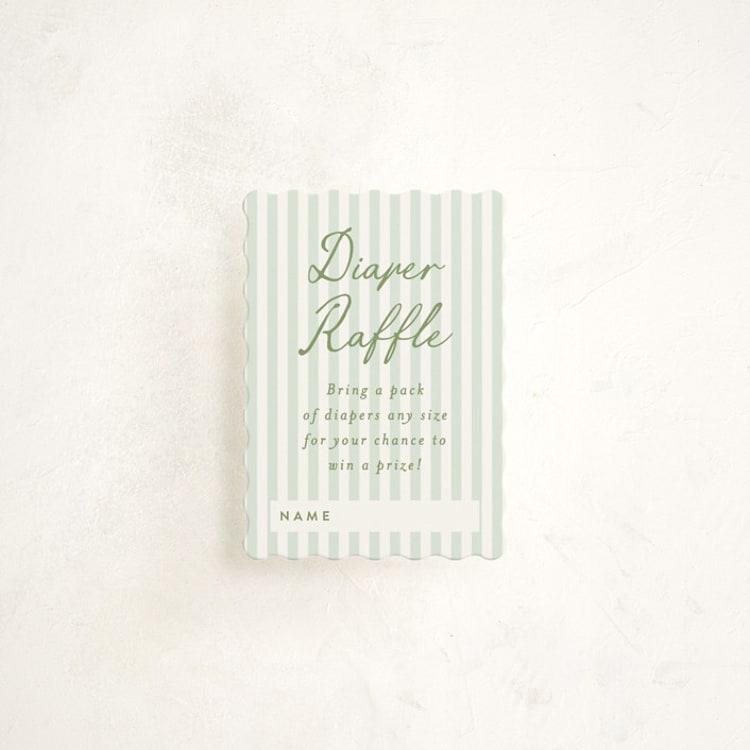 "Lily" - Baby Shower Mini Insert Cards in Lilypad by Leah Bisch - Front