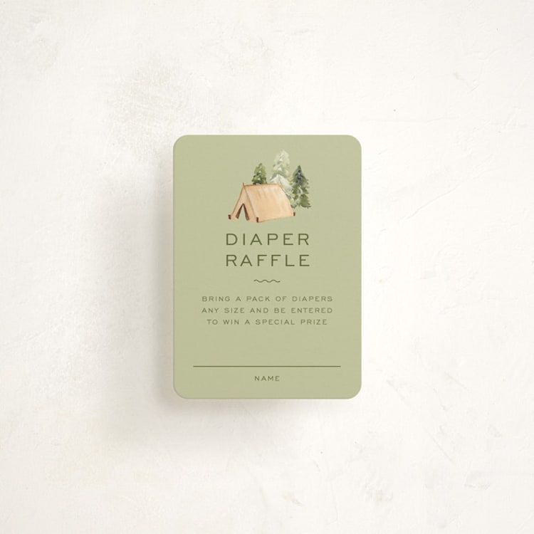 "Woodland Baby Shower" - Baby Shower Mini Insert Cards in Forest by Reilly Kavanaugh - Front