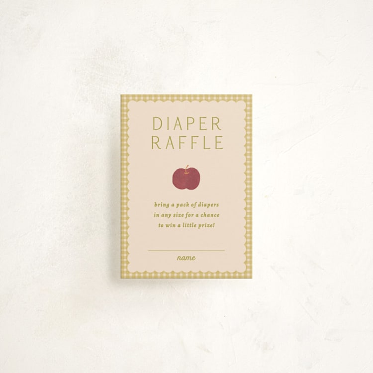 "Apple Orchard" - Baby Shower Mini Insert Cards in Blueberry by Natalie Rae - Front