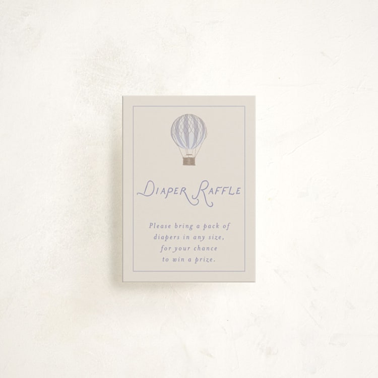 "Balloons" - Baby Shower Mini Insert Cards in Bluebird by Kampai Designs - Front