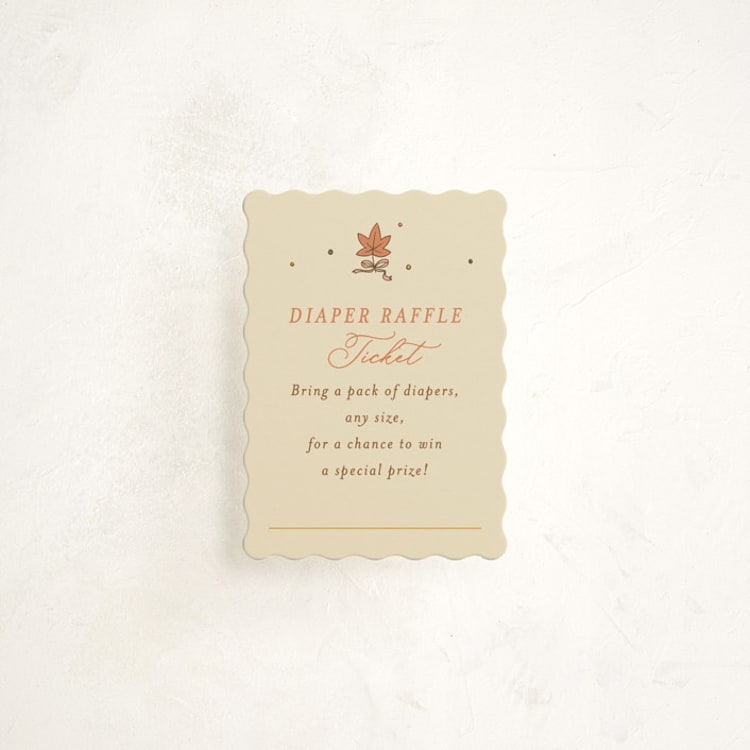 "Sweet Autumn" - Baby Shower Mini Insert Cards in Pie by letterfix - Front
