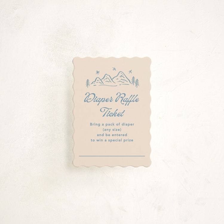 "Apres Ski" - Baby Shower Mini Insert Cards in Frost by Creo Study - Front
