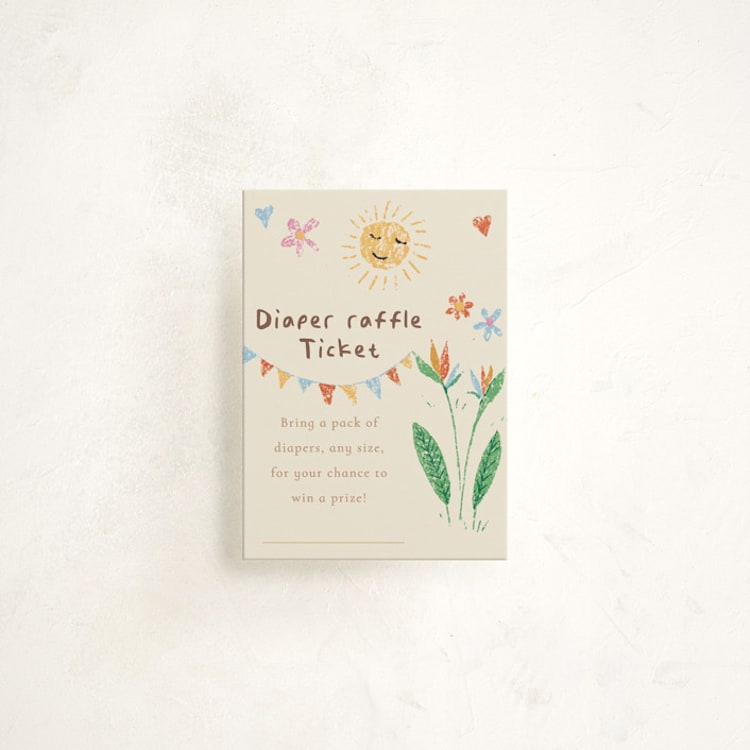 "A Little Wild One Baby Shower" - Baby Shower Mini Insert Cards in Linen by Celine Nguyen - Front