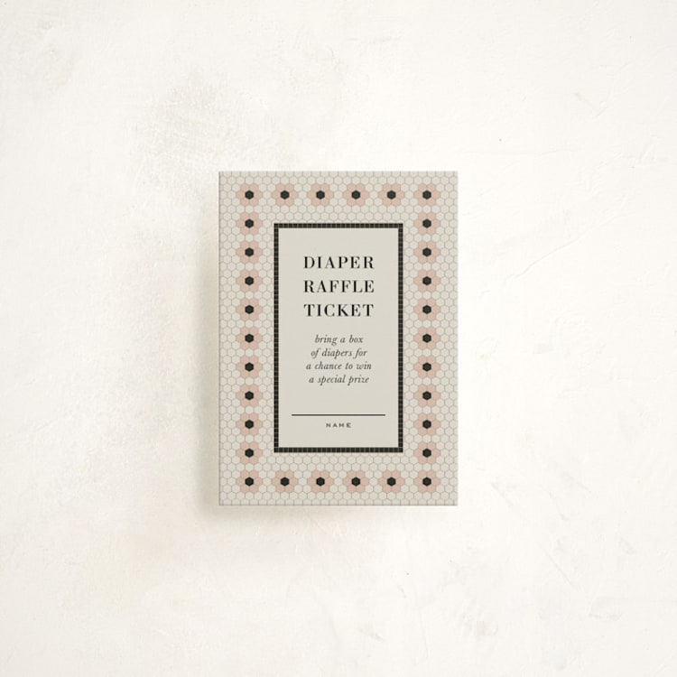 "Bebe Bistro" - Baby Shower Mini Insert Cards in Blush by Sierra Lee - Front