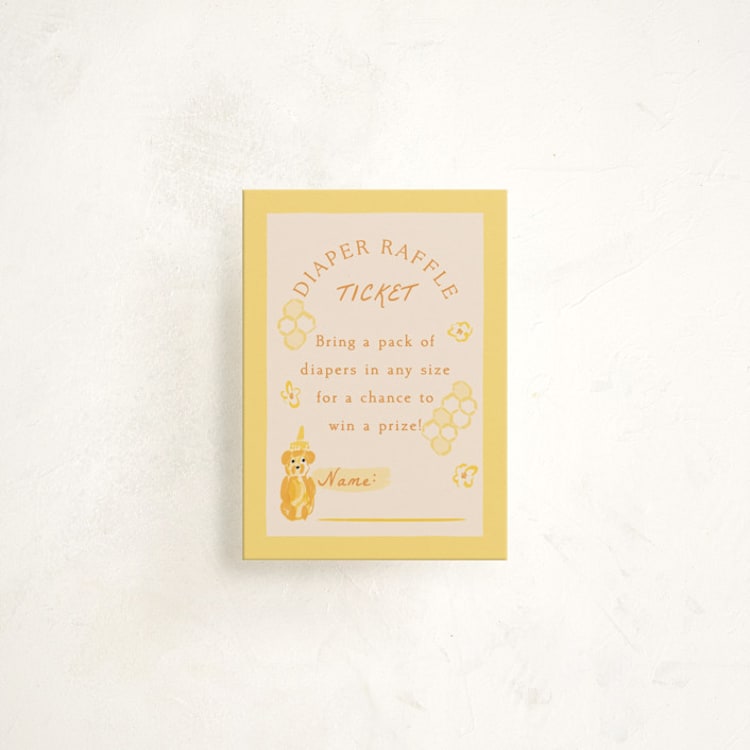 "Honeybear" - Baby Shower Mini Insert Cards in Honey by Sarah Rosenthal - Front