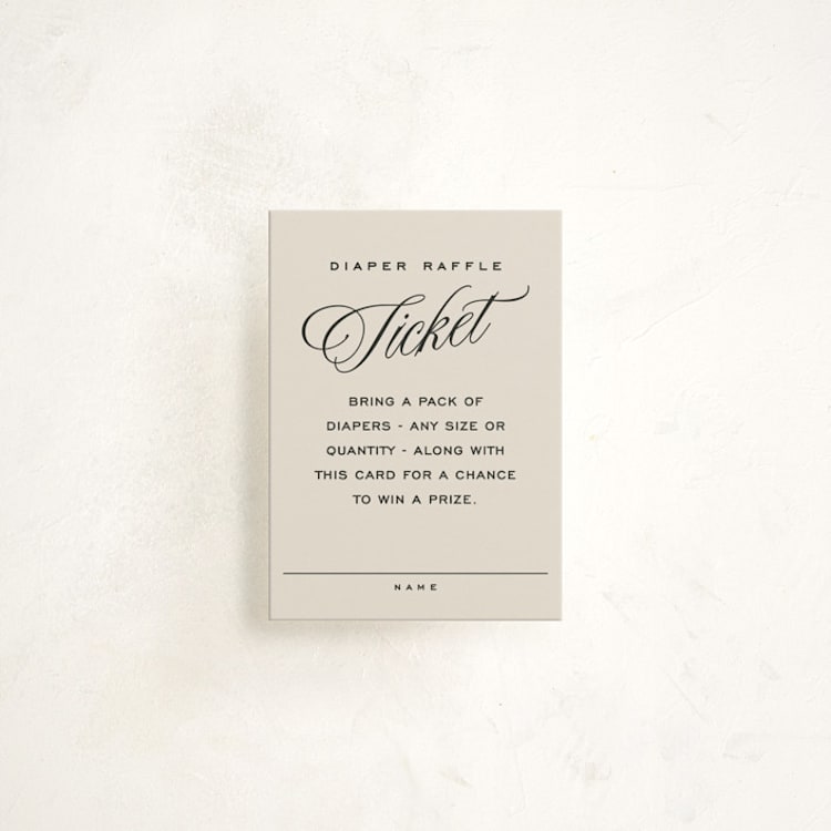 "Hello there" - Baby Shower Mini Insert Cards in Parchment by Lea Delaveris - Front