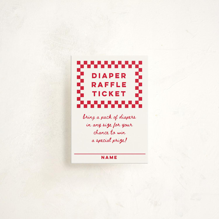 "Special Delivery Pizza" - Baby Shower Mini Insert Cards in Marinara by Madhvi Samimi - Front