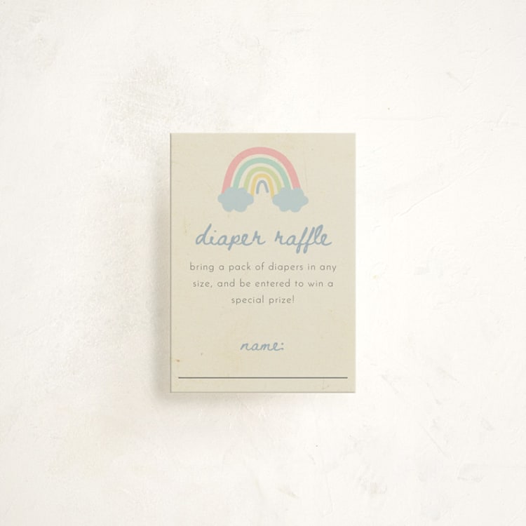 "Rainbow Sprinkles" - Baby Shower Mini Insert Cards in Sweet Mint by Ilene Guy - Front