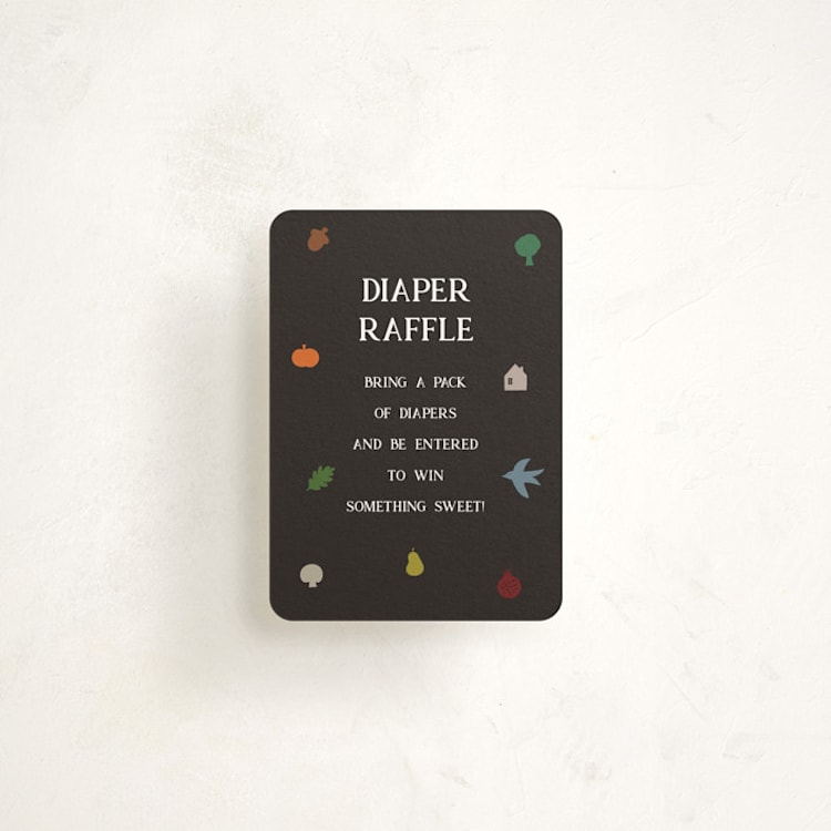 "Fall baby" - Baby Shower Mini Insert Cards in Cocoa by Studio Suku - Front