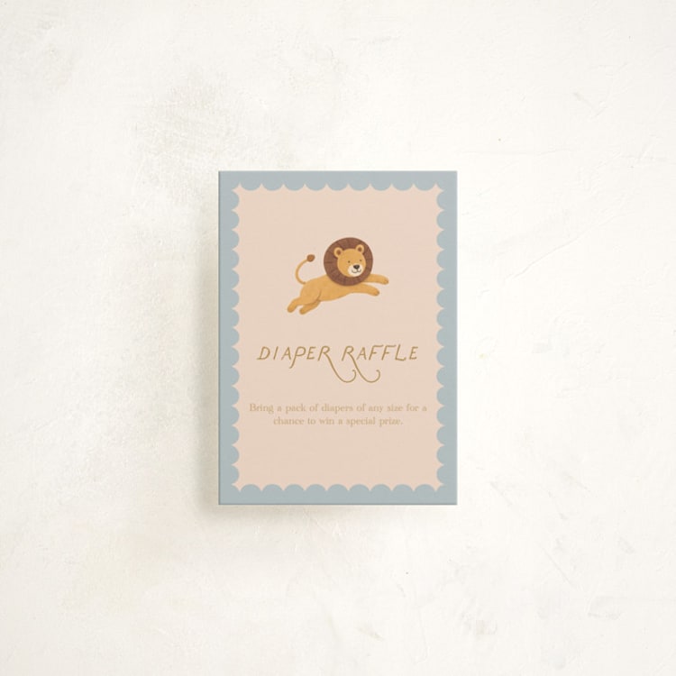 "Little Circus" - Baby Shower Mini Insert Cards in Mustard by Rina Ozum - Front