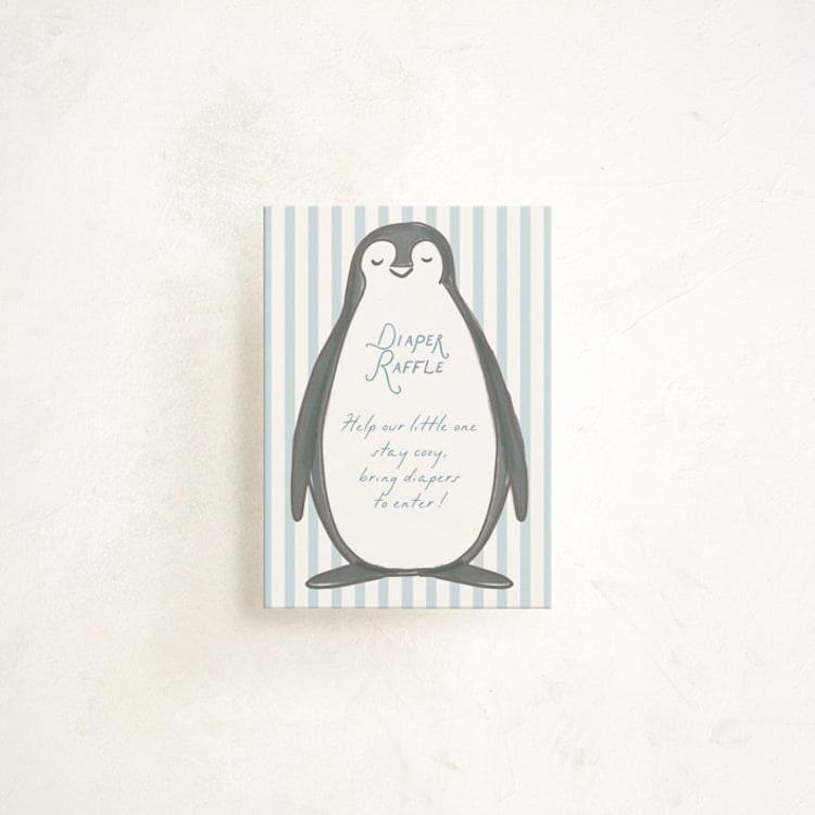 "Arctic Family" - Baby Shower Mini Insert Cards in Sky by Lucrecia Caporale - Front