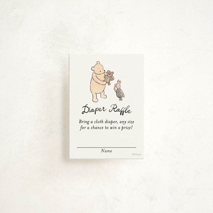 "Disney's Winnie the Pooh Mom to Bee" - Baby Shower Mini Insert Cards in Powder by Becky Nimoy - Front