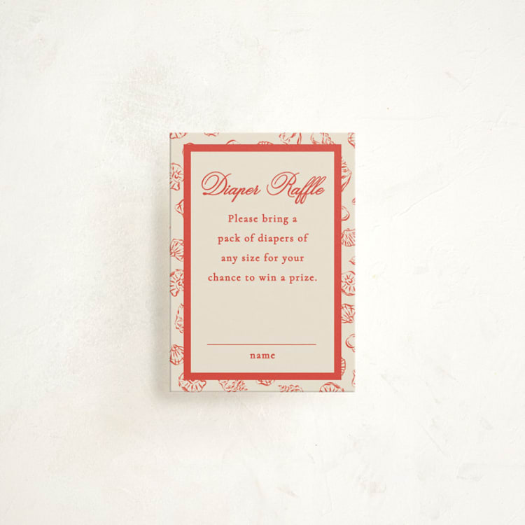 "Kitty Hawk" - Baby Shower Mini Insert Cards in Lobster by Jackie Crawford - Front
