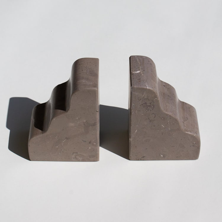 "The Parmatile Shop X MAISON ROGUE Cloud Bookend (ST. LAURENT)" - Bookends in brown by the parmatile shop