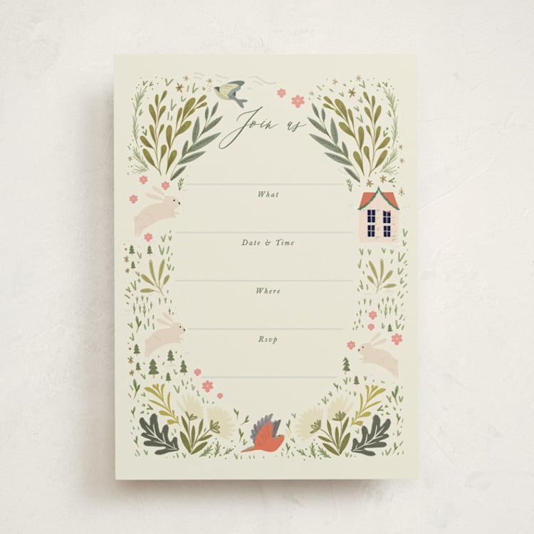 "Easter Village" - Fill-in Invitations in Sand by Hannah Williams - Front